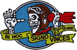 23d Bomb Squadron Morale
Organized as 18 Aero Squadron on 16 Jun 1917.  Redesignated as 23 Aero Squadron (Repair) on 22 Jun 1917.  Demobilized on 22 Mar 1919.  Reconstituted, and consolidated (1924) with 23 Squadron, which was authorized on 30 Aug 1921, organized on 1 Oct 1921, redesignated as 23 Bombardment Squadron on 25 Jan 1923.  Redesignated as: 23 Bombardment Squadron (Medium) on 6 Dec 1939; 23 Bombardment Squadron (Heavy) on 20 Nov 1940; 23 Bombardment Squadron, Heavy, on 6 Mar 1944; 23 Bombardment Squadron, Very Heavy, on 30 Apr 1946.  Inactivated on 10 Mar 1947.  Redesignated as 23 Reconnaissance Squadron, Very Long Range, Photographic, on 16 Sep 1947. Activated on 20 Oct 1947.  Redesignated as: 23 Strategic Reconnaissance Squadron, Photographic, on 16 Jun 1949; 23 Strategic Reconnaissance Squadron, Heavy, on 14 Nov 1950; 23 Bombardment Squadron, Heavy, on 1 Oct 1955; 23 Bomb Squadron on 1 Sep 1991.
