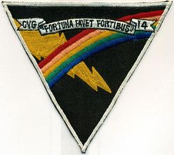 Carrier Air Group 14 (CVG-14)
Established as Carrier Air Group Fourteen (CVG-14) in Jul 1950. Redesignated Carrier Air Wing Fourteen (CVW-14) on 20 Dec 1963-.
