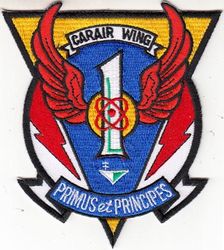 Carrier Air Wing 1 (CVW-1)
Established as Carrier Air Group ONE (CVG-1) on 1 May 1943. Disestablished on 25 Oct 1945. Redesignated Attack Carrier Air Group ONE (CVAG-1) on 15 Nov 1946; Carrier Air Group ONE (CVG-1) on 1 Sep 1948; Carrier Air Wing ONE (CVW-1) on 20 Dec 1963-.
