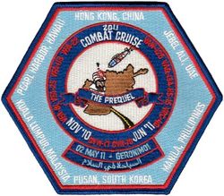 Carrier Air Wing 17 (CVW-17) Western Pacific & Arabian Gulf Cruise 2010-2011
Established as Carrier Air Group EIGHTY TWO (CVG-82) on 1 Apr 1944. Redesignated Carrier Air Group SEVENTEEN (CVAG-17) on 15 Nov 1946; Carrier Air Group SEVENTEEN (CVG-17) in Sept 1948. Disestablished on 15 Sept 1958. Carrier Air Wing Seventeen (CVW-17) was reactivated on 1 Nov 1966-.

30 Nov 2010-15 Jun 2011, COMPTUEX, Operation Enduring Freedom

Strike Fighter Squadron TWO TWO (VFA-22)(F/A-18F), Strike Fighter Squadron TWO FIVE (VFA-25)(F/A-18C), Strike Fighter Squadron EIGHT ONE (VFA-81)(F/A-18E), Strike Fighter Squadron ONE THIRTEEN (VFA-113)(F/A-18C), Electronic Attack Squadron ONE THREE FOUR (VAQ-134)(EA-6B), Carrier Airborne Early Warning Squadron ONE TWO FIVE (VAW-125)(E-2C), Helicopter Anti-Submarine Squadron FIFTEEN (HS-15)(SH-60F, HH-60H) & Fleet Logistics Support Squadron FOUR ZERO (VRC-40)(C-2A).

