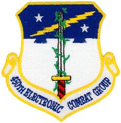 450th Electronic Combat Group (NEVER ACTIVATED)
Planned for activation ca. late 2008, but activation was canceled after it was decided not to create Air Force Cyber Command and just go with a new NAF instead.  The patches for the new 450th-designated organizations had already been made, but were never worn since the organizations were never activated. -GWO
