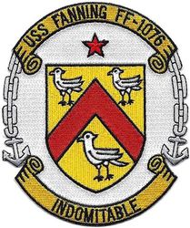 FF-1076 USS Fanning 
Namesake. Nathaniel Fanning, (1755-1805) an officer in the Continental Navy and later the USN, who served aboard Bonhomme Richard during its 1779 battle with HMS Serapis
Ordered. 22 Jul 1964
Builder. Todd Shipyards, Los Angeles Division, San Pedro, CA
Laid down. 7 Dec 1968
Launched. 24 Jan 1970
Acquired. 16 Jul 1971
Commissioned. 23 Jul 1971
Decommissioned. 31 Jul 1993
Stricken. 11 Jan 1995
Motto. Indomitable
Fate. Transferred To Turkey 31 Jul 1993
Class and type. Knox-class frigate
Displacement. 3,202 tons (4,183 full load)
Length. 438 ft (133.5 m)
Beam. 46 ft 9 in (14.2 m)
Draft. 24 ft 9 in (7.5 m)
Propulsion:	
2 × CE 1,200 psi (8,300 kPa) boilers
1 Westinghouse geared turbine
1 shaft, 35,000 shp (26,000 kW)
Speed. over 27 knots (31 mph; 50 km/h)
Range. 4,500 nautical miles (8,330 km)
Complement. 18 officers, 267 enlisted
Sensors and processing systems:
AN/SPS-40 Air Search Radar
AN/SPS-67 Surface Search Radar
AN/SQS-26 Sonar
AN/SQS-35 IVDS Independent Variable Depth Sonar
AN/SQR-18 Towed array sonar system
Mk68 Gun Fire Control System
Electronic warfare & decoys. AN/SLQ-32 Electronicstalk Warfare System
Armament:	
one Mk-16 8 cell missile launcher for RUR-5 ASROC and Harpoon missiles
one Mk-42 5-inch/54 caliber gun
Mark 46 torpedoes from four single tube launchers)
one Mk-25 BPDMS launcher for Sea Sparrow missiles, later replaced by Phalanx CIWS
Aircraft carried	one SH-2 Seasprite (LAMPS I) helicopter

