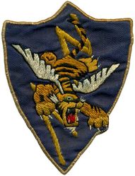 23d Fighter Group
Established as 23 Pursuit Group (Interceptor) on 17 Dec 1941.  Redesignated as 23 Fighter Group on 15 May 1942.  Activated on 4 Jul 1942.  Inactivated on 5 Jan 1946.

Insignia Chinese made silk embroidery

Stations. Kunming, China, 4 Jul 1942; Kweilin, China, c. Sep 1943; Liuchow, China, 8 Sep 1944; Luiliang, China, 14 Sep 1944; Liuchow, China, Aug 1945; Hanchow, China, c. 10 Oct-12 Dec 1945; Ft Lewis, WA, 3-5 Jan 1946.

