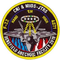 411th Flight Test Squadron F-22 Benefield Anechoic Facility 2018 
