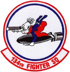 134th Fighter Squadron Heritage
Constituted 384th Bombardment Squadron (Light) on 28 Jan 1942. Activated on 2 Mar 1942. Redesignated: 384th Bombardment Squadron (Dive) on 27 Jul 1942; 530th Fighter-Bomber Squadron on 30 Sep 1943; 530th Fighter Squadron on 30 May 1944. Inactivated on 16 Feb 1946. Redesignated 134th Fighter Squadron, Single Engine and allotted to the Air National Guard 24 May 1946. Extended federal recognition 14 Aug 1946. Redesignated: 134th Fighter-Interceptor Squadron on 1 Nov  1952; 134th Defense Systems Evaluation Squadron on 9 Jun 1974; 134th Tactical Fighter Squadron on 1 Jan 1982; 134th Fighter-Interceptor Squadron on 1 Jul 1987; 134th Fighter Squadron on 15 Mar 1992-.
