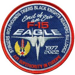 F-15 Eagle 1977-2022 USAFE
Made at the request of the 493d FS Commander.
