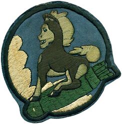 526th Fighter Bomber Squadron and 526th Fighter Squadron 
Constituted 310th Bombardment Squadron (Light) on 13 Jan 1942, Activated on 10 Feb 1942. Redesignated: 310th Bombardment Squadron (Dive) on 3 Sep 1942; 526th Fighter Bomber Squadron on 23 Aug 1943; 526th Fighter Squadron on 30 May 1944. Inactivated on 31 Mar 1946.

Insignia Italian made, embroidery on wool. 

Stations. Will Rogers Field, OK, 10 Feb 1942; Hunter Field, GA, 15 Jun 1942; Key Field, MS, 7 Aug 1942-19 Mar 1943; La Senia, Algeria, 11 May 1943; Mediouna, French Morocco, 15 May 1943; Tafaraoui, Algeria, 11 Jun 1943; Korba, Tunisia, c. 30 Jun 1943; Gela, Sicily, 20 Ju1 1943; Barcelona, Sicily, 1 Sep 1943; Sele Airfield, Italy, c. 15 Sep 1943; Seretella Airfield, Italy, c. 5 Oct 1943; Pomigliano, Italy, c. 12 Oct 1943; Marcianise, Italy, 30 Apr 1944; Ciampino, Italy, c. 11 Jun 1944; Orbetenlo, Italy, c. 20 Jun 1944; Poretta, Corsica, 11 Jul 1944; Grosseto, Italy, 16 Sep 1944; Pisa, Italy, c. 23 Oct 1944; Tantonville, France, c. 21 Feb 1945; Braunschardt, Germany, c. 16 Apr 1945; Schweinfurt, Germany, 25 Sep 1945-16 Feb 1946; Bolling Field, DC, 15 Feb-31 Mar 1946.

