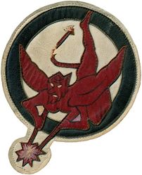 88th Pursuit Squadron, Interceptor, 88th Fighter Squadron, 88th Fighter Squadron, Single Engine & 88th Fighter Squadron, Single Engine
Constituted as 88 Pursuit Squadron (Interceptor) on 13 Jan 1942. Activated on 9 Feb 1942. Redesignated: 88 Fighter Squadron on 15 May 1942; 88 Fighter Squadron (Single Engine) on 1 Jul 1942; 88 Fighter Squadron, Single Engine, on 28 Feb 1944. Inactivated on 3 Nov 1945.

Insignia approved on 18 Jan 1943. Multi piece, painted leather

Stations. Selfridge Field, MI, 9 Feb 1942; Bridgeport, CT, 25 Jun 1942; Farmingdale, NY, 2 Sep 1942; Mitchel Field, NY, 9 Mar-30 Apr 1943; Karachi, India, 28 Jun 1943; Mokelbari, India, c. Oct 1943; Shingbwiyang, Burma, 3 May 1944 (detachment operated from Myitkyina, Burma, May-20 Aug 1944); Myitkyina, Burma, c. 23 Jan 1945; Moran, India, 3 May 1945; Dudhkundi, India, 29 May-6 Oct 1945; Camp Kilmer, NJ, 1-3 Nov 1945.

