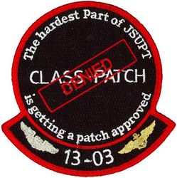Class 2013-02 Joint Specialized Undergraduate Pilot Training Pencil Pocket Tab
