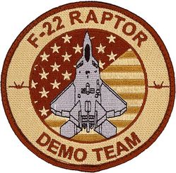 1st Fighter Wing Air Combat Command F-22 Demonstration Team
Keywords: desert