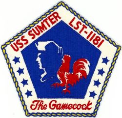 LST-1181 USS Sumter
Class & type: Newport-class tank landing ship 
Ordered: 29 Dec 1965 
Builder: Naval Shipyard, Philadelphia, PA 
Laid down: 14 Nov 1967 
Launched: 13 Dec 1969 
Acquired: 1 Aug 1970 
Commissioned: 20 Jun 1970 
Decommissioned: 30 Sep 1993 
Struck: 23 Jul 2002 
Fate: Disposed of through the Security Assistance Program (SAP), transferred, cash sale, ex-US fleet hull foreign military sale case number assigned, 29 Sep 2000 (Taiwan) 

