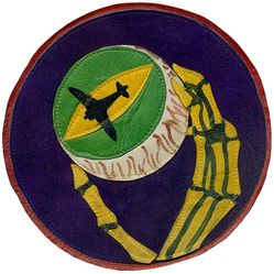 426th Night Fighter Squadron 
Constituted 426th Night Fighter Squadron on 8 Dec 1943. Activated on 1 Jan 1944. Inactivated on 5 Nov 1945.

Douglas P-70 Havoc, 1944
Northrop P-61 Black Widow, 1944-1945

Emblem. Approved on 8 Jun 1944. CBI made painted multi piece leather.

Provenance: SGT Richard Stanley Nephew, Crew Chief , P-61 # 425626, A Flight

Stations. Hammer Field, CA, 1 Jan 1944; Delano AAFld, CA, 31 Mar-15 Jun 1944; Madhaiganj, India, c. 9 Aug 1944; Chengtu, China, 5 Nov 1944 (detachments operated from Kunming, China, Nov-25 Dec 1944; Hsian, China, 27 Nov 1944-17 Aug 1945); Shwangliu, China, Mar 1945 (detachments operated from Liangshan, China, Apr-1-Aug 1945; Ankang, China, Apr-21 Aug 1945); India, Sep-Oct 1945; Camp Kilmer, NJ, 3-5 Nov 1945.

