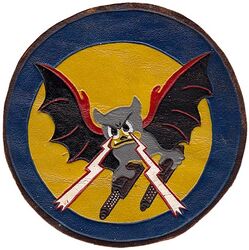 549th Night Fighter Squadron 
Constituted 549 Night Fighter Squadron on 19 Apr 1944. Activated on 1 May 1944. Inactivated on 5 Feb 1946. Activated on 25 Jun 1946. Inactivated on 19 Feb 1947.

Insignia. Approved 17 Jul 1944. Incised painted on leather

Stations. Hammer Field, CA, 1 May 1944; Bakersfield Mun Aprt, CA, 26 Jul-4 Oct 1944; Kipapa Field, TH, 20 Oct 1944-19 Feb 1945; Iwo Jima, 14 Mar 1945-5 Feb 1946 (air echelon stationed on Saipan, 20 Feb-20 Mar 1945). Guam, 25 Jun 1946-19 Feb 1947.

