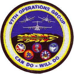 97th Operations Group Gaggle
Gaggle consists of 54th Air Refueling Squadron, 97th Operations Support Squadron, 58th Airlift Squadron, 97th Training Squadron & 56th Airlift Squadron.
