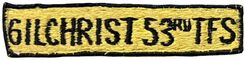 53d Tactical Fighter Squadron Name Tag
