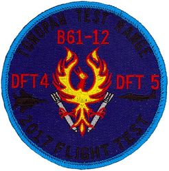 Sandia National Laboratories B61-12 Nuclear Gravity Bomb Development Flight Test 4 & 5 2017 
The Department of Energy’s National Nuclear Security Administration (DOE/NNSA) and the USAF announced the completion of two qualification flight tests of the B61-12 gravity bomb at the Tonopah Test Range in NV. Completed 7-8 Nov 2017, the tests continue a series of qualification flight tests that will be conducted over the next three years. 
The tests continue to demonstrate that the B61-12 meets requirements and marks another on-time achievement for the B61-12 Life Extension Program.
The tests involved releasing non-nuclear configured joint test assemblies from two F-15Es based at Nellis Air Force Base, demonstrating the aircraft’s capability to deliver the weapon and the weapon’s non-nuclear functions. The flight test included hardware designed by Sandia National Laboratories and Los Alamos National Laboratory and manufactured by the Nuclear Security Enterprise plants. The tail-kit assembly section was designed by the Boeing Company under contract with the Air Force Nuclear Weapons Center. 
The B61-12 Life Extension Program (LEP) entered Phase 6.4 Production Engineering in June 2016 under the oversight of the Nuclear Weapons Council, a joint Department of Defense and DOE/NNSA organization established to facilitate cooperation and coordination between the two departments. 

