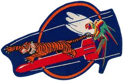 Attack Squadron ONE HUNDRED NINETY FIVE (VA-195)
Established as Torpedo Squadron NINETEEN (VT-19) on 15 August 1943. Redesignated Attack Squadron TWENTY A (VA-20A) on 15 November 1946. Redesignated Attack Squadron ONE HUNDRED NINETY FIVE (VA-195) on 24 August 1948. Redesignated Strike Fighter Squadron ONE HUNDRED NINETY FIVE (VFA-195) on 1 April 1985-. 

Douglas AD-2/3/4/4L/4B/4NA/6 Skyraider, 25 Aug 1948-1 Jul 1959
Douglas A4D-2/2N/4C/4E Skyhawk, 1 Jul 1959
Vought A-7E Corsair II, Feb 1970
McDonnell Douglas F/A-18 Hornet, 30 Sep 1985
Deployments:
11 Jan 1950-13 Jun 1950; USS Boxer (CV-21), CVG-19, AD-3 WestPac 
9 Nov 1950-9 Jun 1951; USS Princeton (CV-37), CVG-19, AD-4 WestPac/Korea 
21 Mar 1952-3 Nov 1952; USS Princeton (CV-37), CVG-19, AD-4/4L; WestPac/Korea 
14 Sep 1953-22 Apr 1954; USS Oriskany (CV/CVA-34), CVG-19, AD-4B/NA; WestPac 
2 Mar 1955-21 Sep 1955; USS Oriskany (CV/CVA-34), CVG-19, AD-6; WestPac 
9 Mar 1957-25 Aug 1957; USS Yorktown (CV-10), CVG-19, AD-6; WestPac 
1 Nov 1958-18 Jun 1959; USS Bon Homme Richard (CVA-31), CVG-19, AD-6; WestPac 
21 Nov 1959-14 May 1960; USS Bon Homme Richard (CVA-31), CVG-19, A4D-2; WestPac 
26 Apr 1961-13 Dec 1961; USS Bon Homme Richard (CVA-31), CVG-19, A4D-2N; WestPac

Insignia approved on 18 Apr 1949


