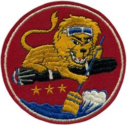 Attack Squadron 2A (VA-2A)
Established as Torpedo Squadron FOUR (VT-4) on 10 Jan 1942. Redesignated Attack Squadron TWO A (VA-2A) on 15 Nov 1946. Redesignated Attack Squadron FIFTEEN (VA-15) on 2 Aug 1948. Disestablished on 1 Jun 1969. The first squadron to be assigned the VA-15 designation.

Insignia approved by BuAer on 22 Apr 1942. US made, schiffli embroidery on wool.

Deployments. (VA-2A)
1 Aug 1946-29 Apr 1947, (CV-40) USS Tarawa, CVG-4/CVAG-1, Grumman TBM-3E/Q Avenger, WestPac

