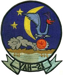 Heavy Attack Squadron 21 (VAH-21) Naval Air Test Center Project TRIM
Established as Heavy Attack Squadron TWENTY ONE (VAH-21) on 1 Sep 1968. Disestablished on 16 Jun 1969.

PROJECT TRIM: Trails Roads Interdiction Multi-sensor, was designed to use then new technologies such as FLIR (Forward Looking Infra-Red) and LLLTV (Low Light Level Tele-Vision) to track and attack North Vietnamese supplies and troops along the Ho Chi Minh Trail.  Along with the sensors the aircraft were given heavy armament, with the installation of two 20mm cannon in the tail, a series of grenade launchers in the belly, two forward firing minigun pods, a minimum of two 500 lb bombs, and two 7.62mm waist guns.  

Lockheed AP-2H Neptune

