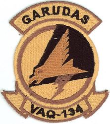 Electronic Attack Squadron 134 (VAQ-134) 
Electronic Attack Squadron 134 (VAQ-134) “Garudas” were originally commissioned on 7 Jun 1969 at NAS Alameda, CA, flying the EKA-3B electronic warfare/tanker and KA-3B tanker Skywarriors. VAQ-134 transitioned to Detachment 134 of VAQ-135 for its 1970-71 WestPac deployment aboard the USS Ranger, and stood down in Jul 1971. Reactivated in May 1972, operating the EA-6B Prowler. Deactivated on 31 Mar 1995. Reactivated in Oct 1995, replacing the EA-6B with the EA-18G Growler in 2016-.

Keywords: Desert
