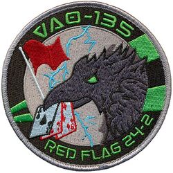 Electronic Attack Squadron 135 (VAQ-135) Exercise RED FLAG 2024-2
Established as Electronic Attack Squadron 135 (VAQ-135) "Black Ravens" on 15 May 1969 at NAS Whidbey Island, WA, tanker. Deactivated in Sep 1973. Reactivated in 1974-.

Boeing EA-18G Growler, 2010-.


