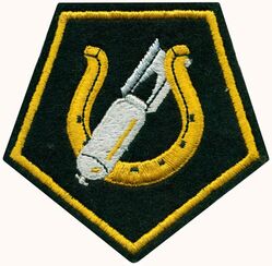 Bombing Squadron 7 (VB-7)
Established as Bombing Squadron SEVEN (VB-7) on 3 Jan 1944.  Disestablished on 8 Jun 1946.  

Insignia apporved by CNO on 6 May 1944. All CAG-7 insignias were similiar with pentagon shape and horseshoe.

Deployments.
Jun 1944-9 Jul 1944, CV-19 USS Hancock	, CVG-7	, Curtiss SB2C-1C Helldiver
31 Jul 1944-1944, CV-19 USS Hancock, CVG-7, Curtiss SB2C-1C Helldiver 
24 Sep 1944-5 Oct 1944, CV-19 USS Hancock, CVG-7, Curtiss SB2C-3 Helldiver
6 Oct 1944-24 Dec 1944	, V-19 USS Hancock, CVG-7, Curtiss SB2C-3 Helldiver 
31 Dec 1944-26 Jan 1945, CV-19 USS Hancock, CVG-7, Curtiss SB2C-3 Helldiver
18 Feb 1946-Mar 1946, CV-19 USS Hancock, CVG-7, Curtiss SB2C-4/5 Helldiver
11 Mar 1946-1 Apr 1946, CV-19 USS Hancock, CVG-7, Curtiss SB2C-4/5 Helldiver

