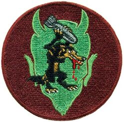 Bombing Squadron 84 (VB-84)
Established as Bombing Squadron EIGHTY FOUR (VB-84) on 1 May 1944. Disestablished on 8 Oct 1945.

Insignia approved by CNO on 29 Sep 1944. US made, schiffli embroidery.

Deployments. 
24 Jan 1945 - 25 May 1945, CV-17 USS Bunker Hill, CVG-84, Curtiss SB2C-4 Helldiver

