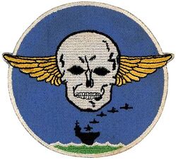 Bombing Fighter Squadron 8 (VBF-8)
Established as Bombing Fighter Squadron EIGHT (VBF-8) on 2 Jan 1945. Disestablished 23 Nov 1945. 

Insignia approved by CNO on 15 May 1945. US made, schiffli embroidery.

