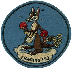 Fighter Squadron 153 (VF-153) (1st)
Established as Fighter Squadron ONE HUNDRED FIFTY THREE (VF-153) (1st) "Fighting Kangaroos" on 26 Mar 1945. Redesignated Fighter Squadron FIFTEEN A (VF-15A) on 15 Nov 1946; Fighter Squadron ONE HUNDRED FIFTY ONE (VF-151) on 15 Jul 1948; Fighter Squadron ONE HUNDRED NINETY TWO (VF-192) on 15 Feb 1950; Attack Squadron ONE HUNDRED NINETY TWO (VA-192) on 15 Mar 1956; Strike Fighter Squadron ONE HUN DRED NINETY TWO (VFA-192) on 10 Jan 1986-.

Grumman F6F-3/5 Hellcat, 1945-1947

Insignia was approved by CNO on 11 Oct 1945.


