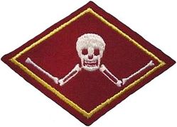 Fighter Squadron 74 A (VF-74A) & Fighter Squadron 1 B (VF-1B)
Established as Fighter Squadron SEVENTY FOUR A (VF-74A) on 1 May 1945. Redesignated Fighter Squadron SEVENTY FOUR (VF-74) (2nd) on 1 Aug 1945; Fighter Squadron ONE B (VF-1B) on 15 Nov 1946; Fighter Squadron SEVENTY TWENTY ONE (VF-21) (2nd) on 1Sep 1948; Attack Squadron FORTY THREE (VA-43) on 1 Jul 1959; Fighter Squadron FORTY THREE (VF-43) (5th) on 1 Jun 1973. Disestablished on 1 Jul 1994. 

Insignia. Designed by Ens. Bud Wood just prior to deploying on USS Midway (CVB-41) in early 1946. The insignia was never approoved but it was put on the squadrons F4Us in white. It is assumed that this insiginia was discontinued when the squadron became VF-21.

