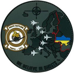 Marine Attack Fighter Squadron 323 (VMFA-323) Morale NATO AIR SHIELDING 2022
Established as Marine Fighter Squadron 323 (VMF-323) "Death Rattlers" on 1 Aug 1943. Redesignated as Marine Attack Squadron 323 (VMA-323) in Jun 1952; Marine Fighter Squadron 323 (VMF-323) on 31 Dec 1956; Marine Fighter Squadron (All Weather) 323 (VMF(AW)-323) on 31 Jul 1962; Marine Fighter Attack Squadron 323 (VMFA-323) on 1 Apr 1964-.

McDonnell Douglas F/A-18C Hornet, 1993-.

Keywords: PVC