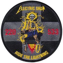 Marine Fighter Attack Squadron 533 (VMFA-533) Electric Shop
Marine Night Fighter Squadron 533 (VMF(N)-533) established on 1 Oct 1943. Redesignated Marine Fighter Squadron 533 (VMF-533) in May 1953; Marine Attack Squadron( VMA-533) in 1959; Marine All Weather Attack Squadron 533 (VMA(AW)-533) in Dec 1965; Marine All Weather Strike Fighter Squadron 533 (VMFA(AW)-533) in Sep 1992; Marine Strike Fighter Squadron 533 (VMFA-533) on 28 Sep 2023-.
