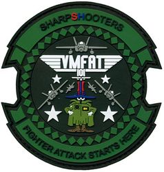 Marine Fighter Attack Training Squadron 101 (VMFAT-101) F-18 Morale
Established as Marine Strike Fighting Training Squadron 101 (VMFAT-101) on 3 Jan 1969-. Decommissioned on 29 Sep 2023.

McDonnell Douglas F/A-18A/B/C/D Hornet, 1987-2023.

Keywords: PVC