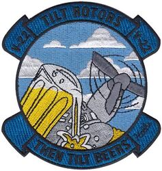 Marine Medium Tiltrotor Squadron 161 (VMM-161) Morale
Established as Marine Helicopter Transport Squadron 161 (HMR-161) "Greyhawks" on 15 Jan 1951; Redesignated Marine Light Helicopter Transport Squadron 161 (HMR(L)-161) on 31 Dec 1956; Marine Medium Helicopter Squadron 161 (HMM-161) on 1 Feb 1962; Marine Medium Tiltrotor Squadron 161 (VMM-161) on 8 Oct 2009-.

Bell Boeing MV-22B Ospery, 2010-.

