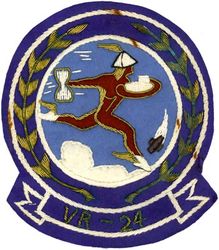 Air Transport Squadron 24 (VR-24)
Established as Utility Squadron FOUR (VRU-4) on 3 Dec 1946. Redesignated Air Transport Squadron TWO FOUR (VR-24) on Sep 1949; Fleet Tactical Support Squadron TWO FOUR (VR-24) in 1957; Fleet Logistic Support Squadron TWO FOUR (VR-24) in 1976. Disestablished 29 Jan 1993.  

