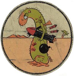 Torpedo Squadron 1 (VT-1) 
Established as Torpedo Squadron ONE (VT-1) on 1 May 1943. Disestablished on 25 Oct 1945.
 
Deployments: 
29 May 1944 – Jun 1944, CVG-1, CV-10 USS Yorktown, Grumman TBM-1C Avenger
1 Jul 1945 - 7 Nov 1945, CVG-1, CV-20 USS Bennington, Grumman TBM-1C Avenger

Insignia approved by CNO on 5 Dec 1945. USA made, painted on canvas



