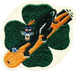 Torpedo Squadron 13 (VT-13)
Established as Torpedo Squadron THIRTEEN (VT-13) on 1 Nov 1943. Disestablished 20 Oct 1945.

Insignia approved by CNO on 15 Jan 1944. US made, schiffli embroidery on wool.

Deployments. 
29 Jul 1944-2 Nov 1944, CV-13 USS Franklin, CVG-13, Grumman TBF-1/TBM-3 Avenger, WestPac

