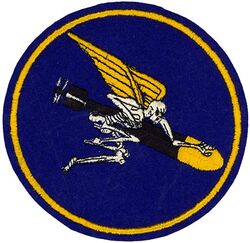 Torpedo Squadron 29 (VT-29) 
Established as Escort-Scouting Squadron TWENTY NINE (VGS-29) on 20 Jul 1942. Redesignated Composite Squadron TWENTY NINE (VC-29) on 1 Mar 1943; Torpedo Squadron 29 (VT-29) on 15 Dec 1943. Disestablished on 1 Aug 1945.

Insignia approved by CNO on approved 6 Oct 1944. USA made schiffli embroidery on wool.

