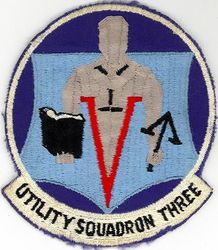 Utility Squadron 3 (VU-3)
Established as Utility Squadron 3 (VJ-3) in 8 Aug 1939. Redesignated Utility Squadron 3 (VU-3) on 15 Nov 1946. Disestablished on 29 Jun 1947. Reestablished as Utility Squadron 3 (VJ-3) in Dec 1948. Redesignated Composite Squadron 3 (VC-3) on 1 Jul 1965. Disestablished on 1 Oct 1981.

Grumman F7F-2D Tigercat, 1948-1955
Grumman US-2C Tracker, 1957-1975
North American FJ-3D Fury, 1957-1960

