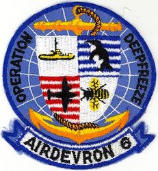 Air Development Squadron 6 (VX-6) Operation DEEPFREEZE
Established as Air Development Squadron SIX (VX-6) on 17 Jan 1955. Redesignated Antarctic Development Squadron Six (VXE-6) on 1 Jan 1969. Disestablished on 31 Mar 1999.
