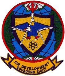 Air Development Squadron 8 (VX-8)
Established as Airborne Training Unit Atlantic (AEWTULANT) in 1958. Redesignated Oceanographic Air Survey Unit (OASU) on 1 Jul 1965; Air Development Squadron EIGHT (VX-8) on 1 Jul 1967; Oceanographic Development Squadron EIGHT (VXN-8) on 1 Jul 1967; Disestablished on 1 Oct 1993.
