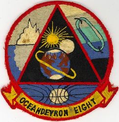 Oceanographic Development Squadron 8 (VXN-8)
Established as Airborne Training Unit Atlantic (AEWTULANT) in 1958. Redesignated Oceanographic Air Survey Unit (OASU) on 1 Jul 1965; Air Development Squadron EIGHT (VX-8) on 1 Jul 1967; Oceanographic Development Squadron EIGHT (VXN-8) on 1 Jul 1967; Disestablished on 1 Oct 1993.
