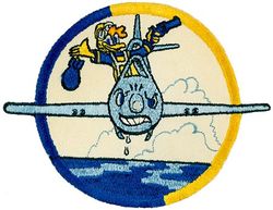 Composite Squadron 41 (VC-41)
Established Composite Squadron FORTY ONE (VC-41) on 5 May 1943. Disestablished on 16 Nov 1945. 

General Motors FM-1 Wildcat, 1943-1945
Grumman TBM-3 Avenger, 1943-1945

Insignia approved by CNO on 19 Mar 1945. USA made, schiffli embroidery on twill.

