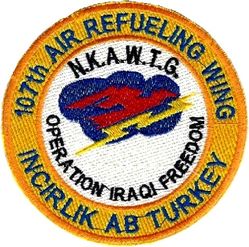 107th Air Refueling Wing Operation IRAQI FREEDOM 
Turkish made.
