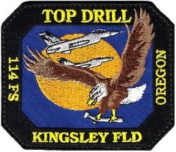 114th Fighter Squadron F-16 TOP DRILL
The 114 FS added a new medical training program to its curriculum in January 1990, with the F-16 Flight Surgeon Training Course (also known as "Top Knife"). The "Top Eye" training program for optometrists and the "Top Drill" program for dentists both came on board in 1994. All three programs orient military doctors to the rigors of high performance flight.
