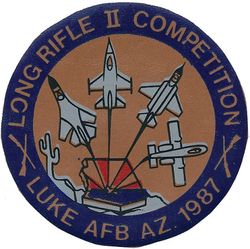 12th Air Force LONG RIFLE II Competition 1987
Printed on vinyl.
