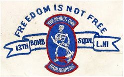 13th Bombardment Squadron, Light, Night Intruder
Possibly made for a hat. Japan made.
