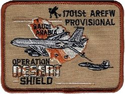 1701st Air Refueling Wing (Provisional) Morale Operation DESERT SHIELD 1990
Keywords: Desert