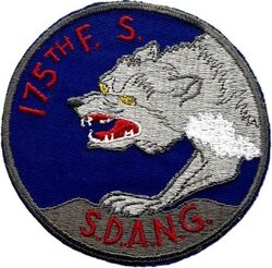 175th Tactical Fighter Squadron
When the unit converted from a FIS to a TFS in 1970, some leftover FIS patches were modified by removing the I.
