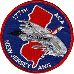 177th Fighter Wing F-16  Aerospace Control Alert 
Design copied from old F-106 sticker, hence the markings used on the F-16.
